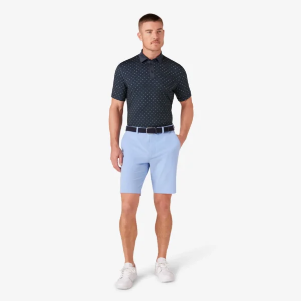 Mizzen + Main Short Sleeve Versa Polo Navy Diamond Dot for Men