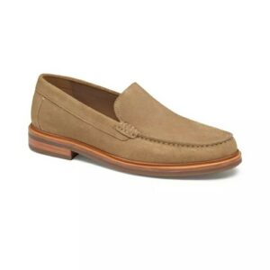 Johnston & Murphy Lyles Venetian Taupe Suede Loafers