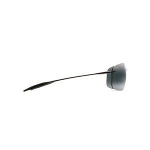 Maui Jim Gloss Black Breakwall Sunglasses Neutral Grey Lens Signature Stag