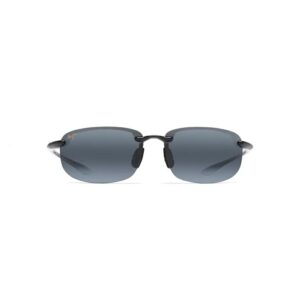 Maui Jim-Gloss Black Ho'Okipa Sunglasses Neutral Grey Lens in Lubbock TX