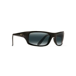 Maui Jim Gloss Black Peahi Sunglasses Neutral Grey Lens