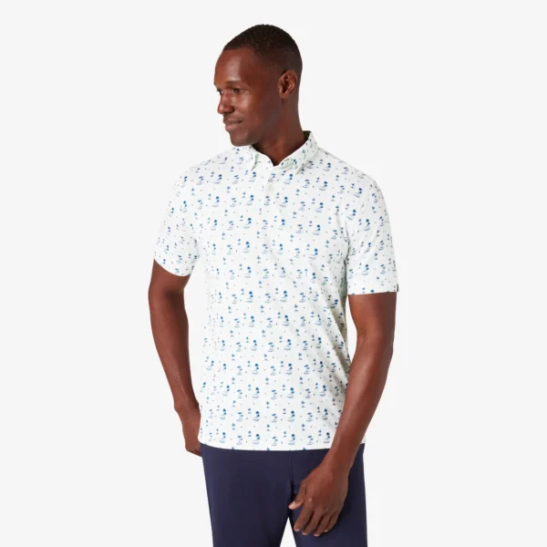 Mizzen + Main Halyard Polo White Lone Cacti