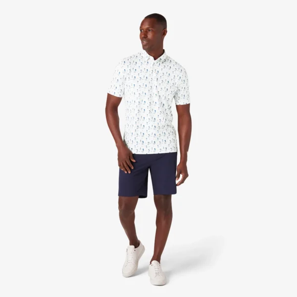 Mizzen + Main Halyard Polo White Lone Cacti for Men