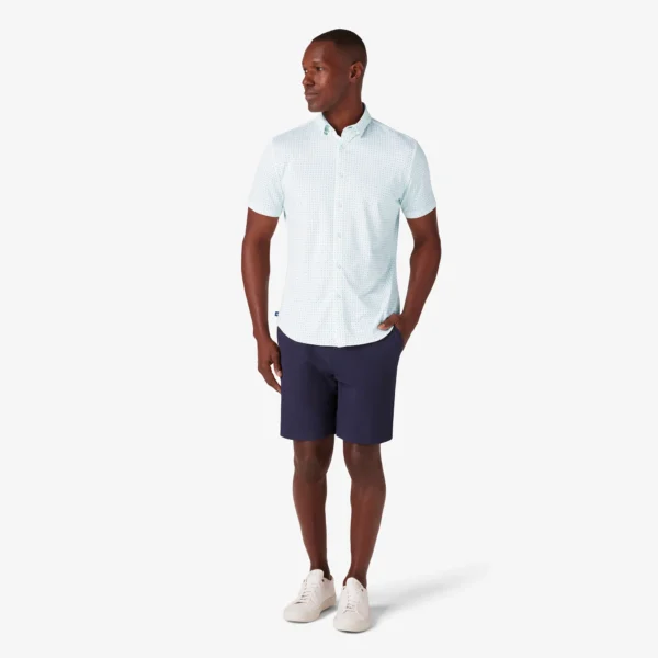 Mizzen + Main Short Sleeve Halyard Shirt Neptune Pyramid in Lubbock