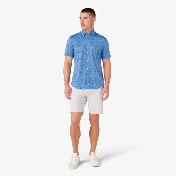 Mizzen + Main Short Sleeve Halyard Shirt Provence Floral Dress Wear